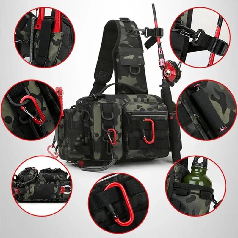 Product Introduction of Outdoor Multifunctional Fishing Bag, Large Capacity Tackle Storage Bag, Fishing Gear Storage Bag, Fishing Accessories Bag 7