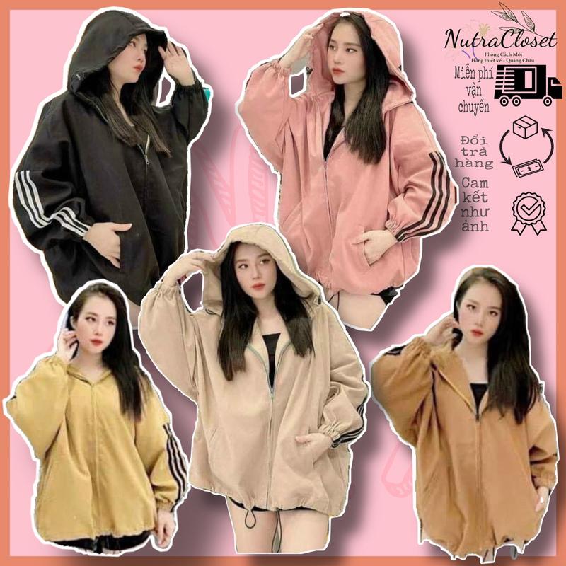 Áo khoác kaki dạ da lộn tay phồng cánh dơi 2 lớp unisex nam nữ