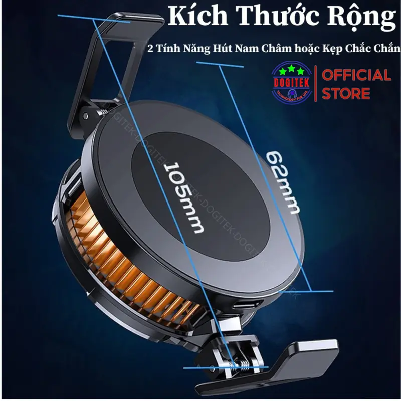 Quạt tản nhiệt điện thoại sò lạnh Memo & DOGITEK CX07 thế hệ mới, làm lạnh đóng băng công suất cao 15W, bảo vệ điện thoại, tăng hiệu suất chơi game 2