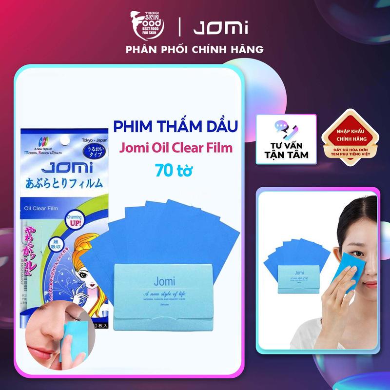 70 Tờ Phim Thấm Dầu Thừa Và Bã Nhờn Jomi Oil Clear Film Trang Điểm Cosmetic