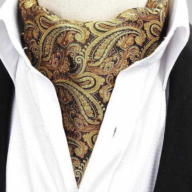 Product Introduction of High Quality Perth Pattern Cravat Formal Cashew Polka Dots Set Men's Gentleman Scarf Tie Wedding Accessories Gold Red Blue Purple Black 15