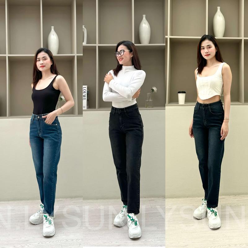 QUẦN JEANS NỮ SLIMFIT DENIM CHẤT COTTON CO DÃN 3 MÀU XANH ĐẬM, XANH NHẠT, ĐEN XÁM