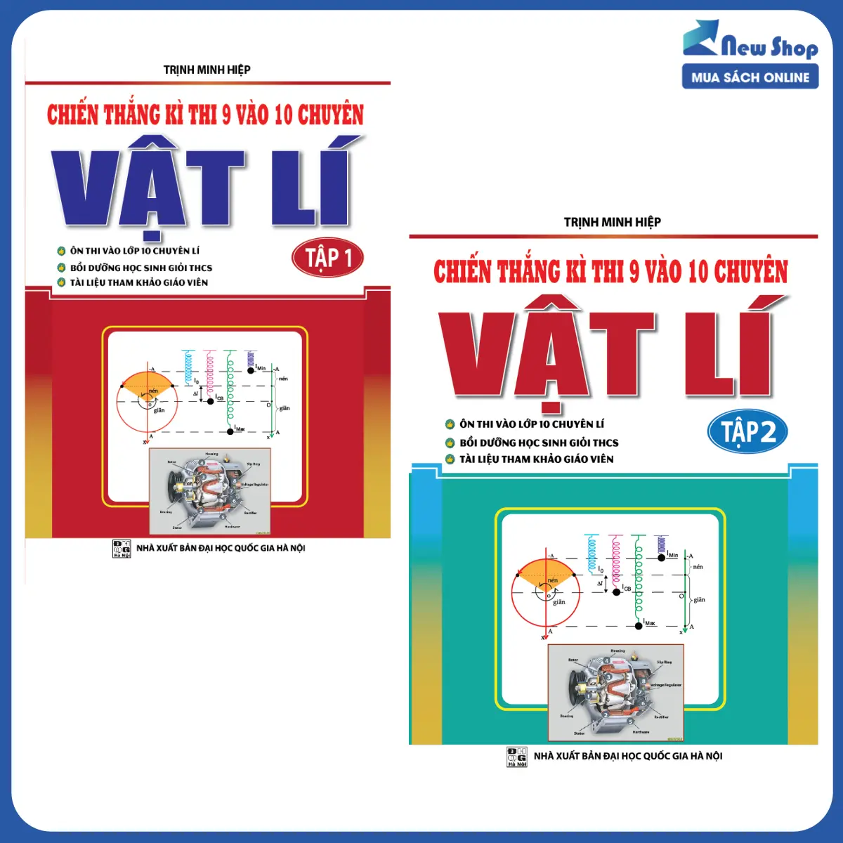 Sách - Combo Chiến Thắng Kì Thi 9 Vào 10 Chuyên Môn Vật Lí ( Tập 1+ Tập 2) - KV