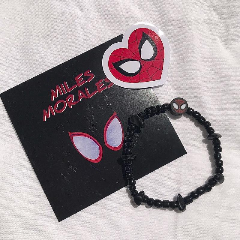 Gelang Couple Spiderman Miles Morales & Gwen Stacy V1 | Gelang Spiderman | Gelang Couple Spiderman Karet 2