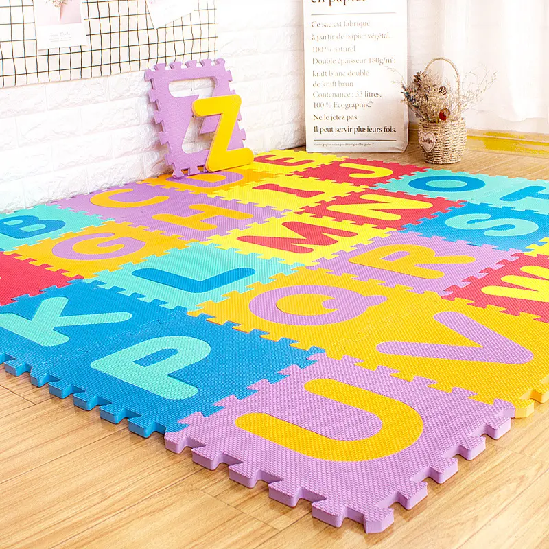 36pcs Kids Foam Alphabet Number Puzzle Mats Crawling Playmats Educational Toys for Toddlers Soft Pad