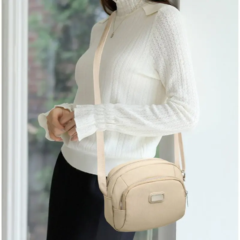 Túi Đeo Chéo Nữ, Nhiều Khóa Kéo, Không Thấm Nước, Túi Đeo Vai, Dành Cho Bé Gái, Thiết Kế Hợp Xu hướng Túi Đựng Đồ 1