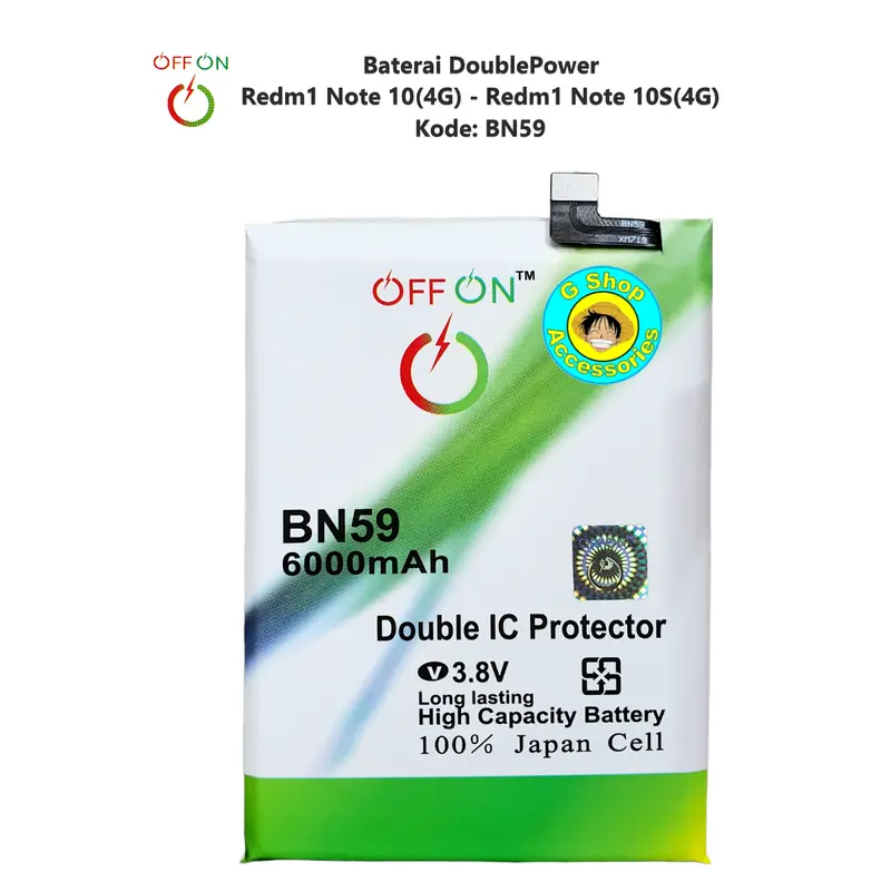 Baterai Battery Doublepower Redm1 Note 10 4G Redm1 Note 10S 4G BN59 Batre 0