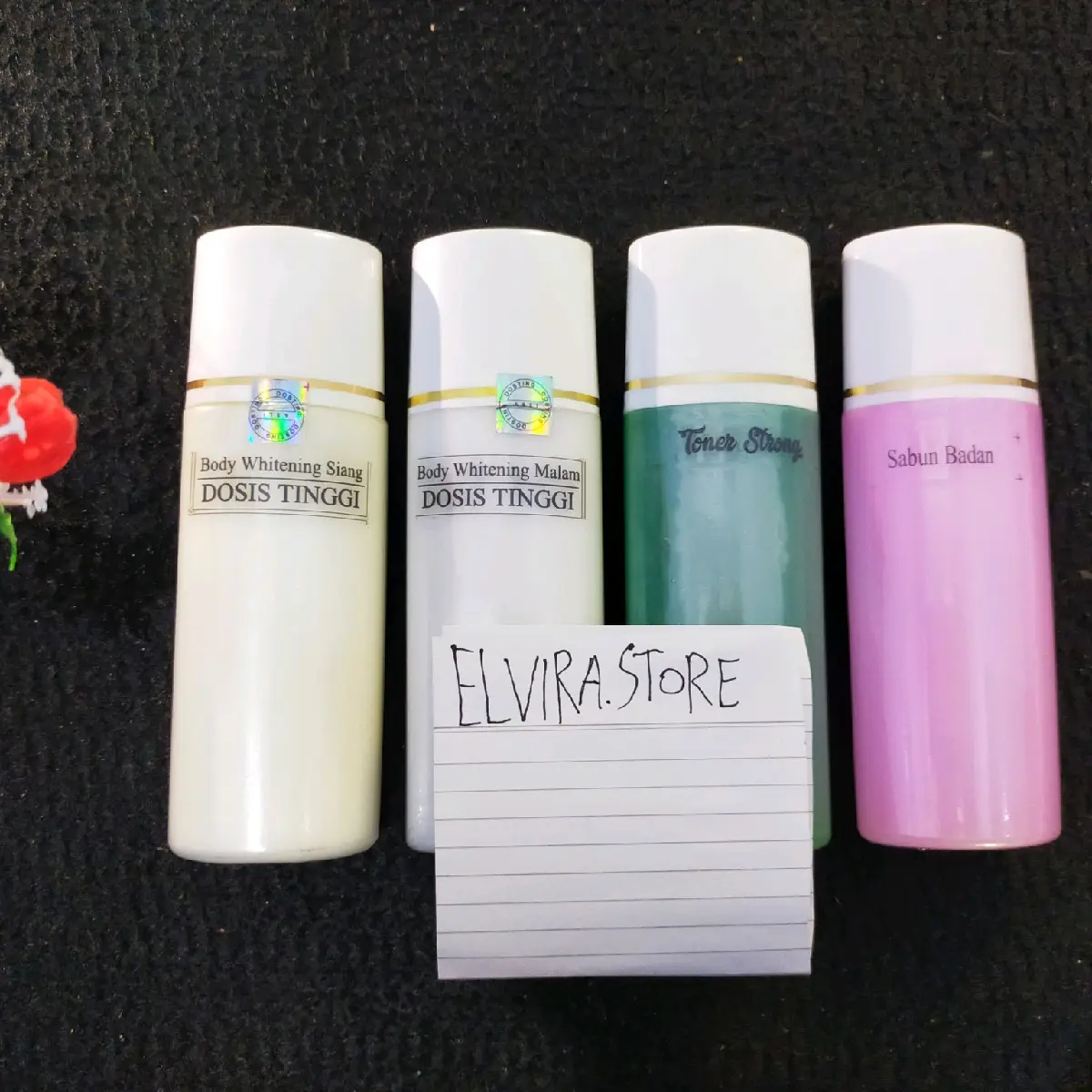 [100% ORIGINAL] PAKET LENGKAP HB extra whitening dosis Tinggi + TONER Memutihkan Lotion Soap Kaki Tangan Kering