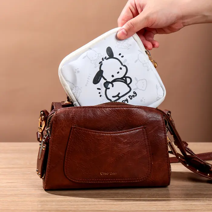 BISA COD D6307 Dompet Pouch Makeup Estetik / Pouch Penyimpanan  Multifungsi Kanvas 4