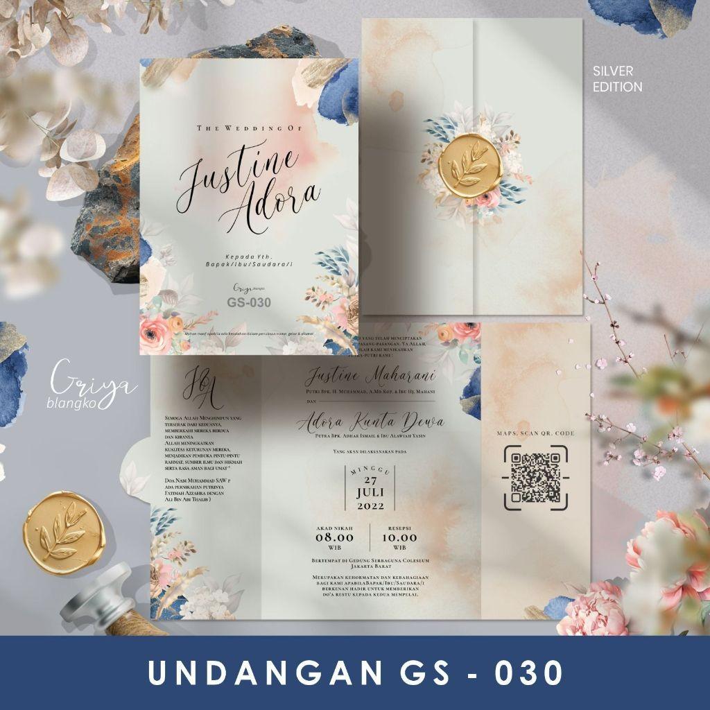Undangan Pernikahan GRIYA GS 030 Elegan Modern Paket Lengkap 100 PCS Gratis Label & Plastik - JanjiKita | Default