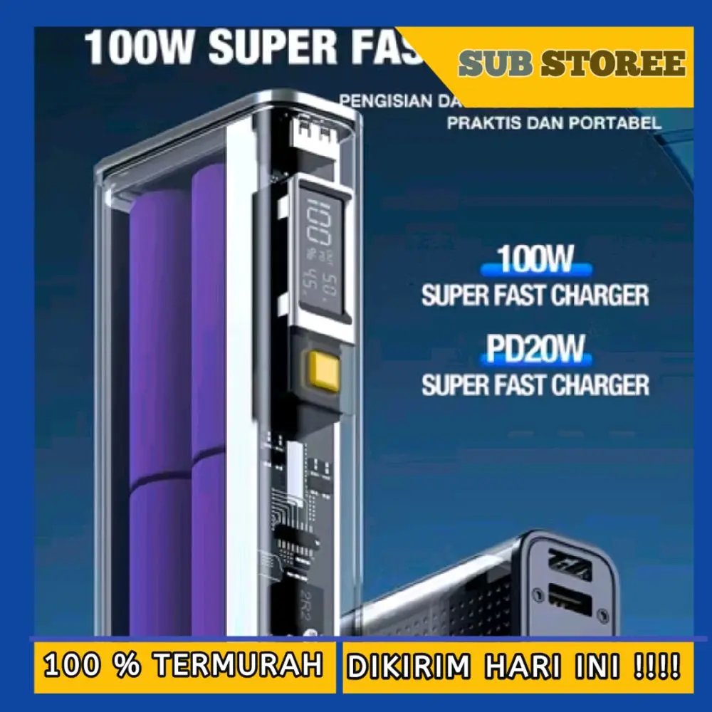 20.000 mAh Real Capacity Powerbank Fast Charging 4 in 1 Sudah termasuk ...