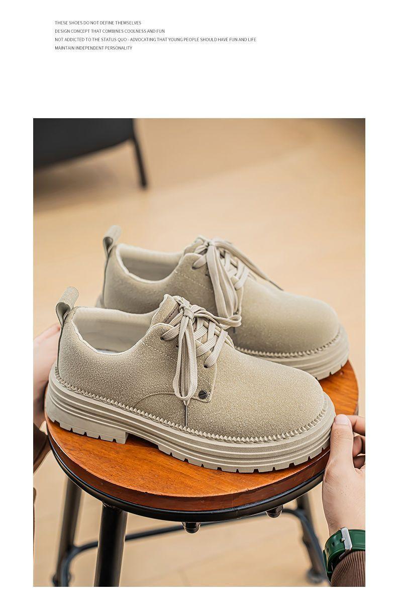 Product Introduction of Men's Shoes 2025 New Spring British Style Retro Low-top Work Boots Yellow Boots Men's Outdoor Sports Martin Boots Slipper 20