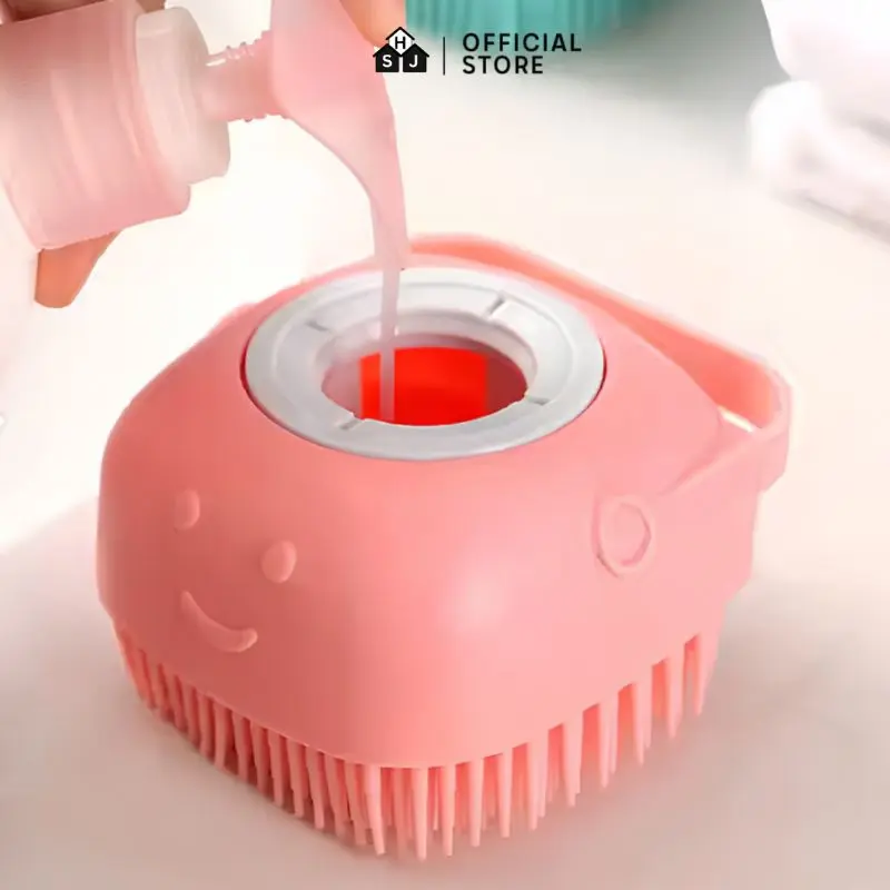 Sikat Mandi Dispenser Silicon /Shower Brush Silicon / Sikat Silicone Lembut Dispenser Sabun Mandi   Silikon 2
