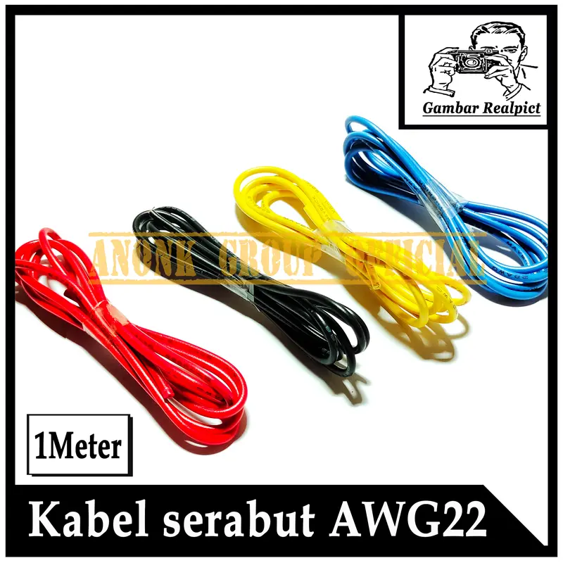1Meter Kabel AWG22 1Jalur / Kabel Serabut Tembaga AWG22 Singel 1Meter 7