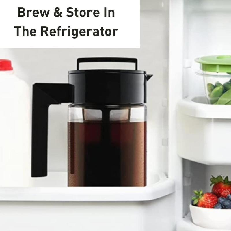 Product Introduction of Cold Brew Coffee Maker, 1 Count Glass Coffee Pot with Handle & Lid, Coffee Making Tool for Home Office  Kitchen Dormitory Dining Room 4