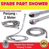Gambar Selang Pipa Jet Shower Mandi Fleksibel Universal Hose Panjang 2 Meter - selang 2 meter  dari kamarmandiku.com Kota Administrasi Jakarta Timur 1 Tokopedia