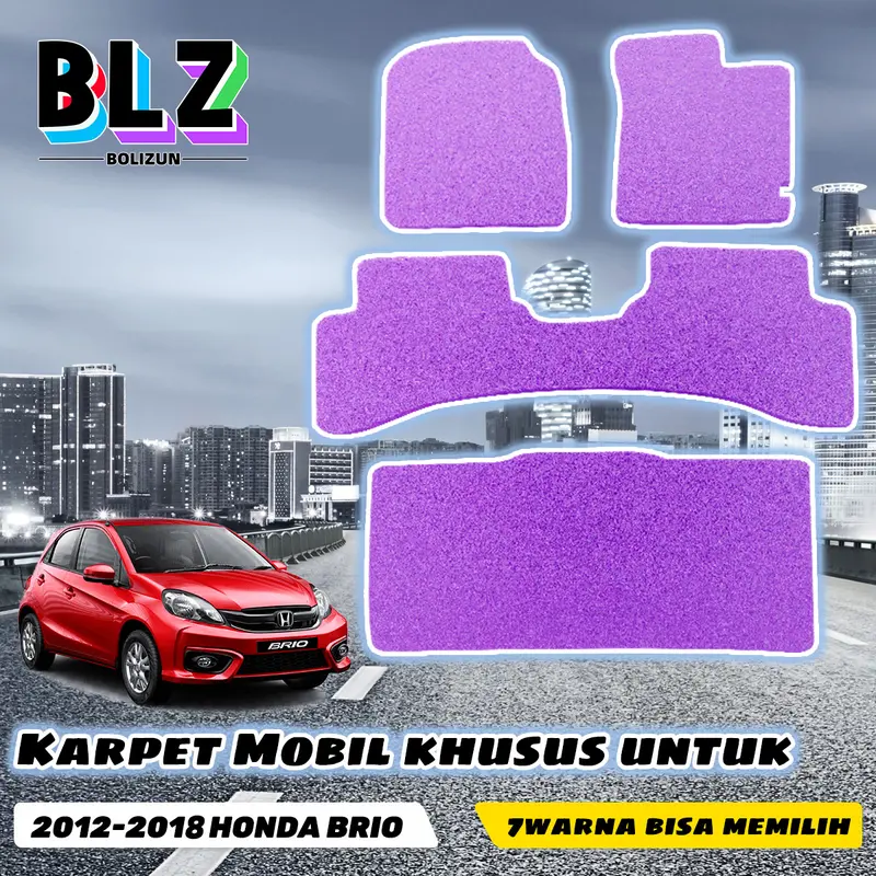 BOLIZUN Karpet Mobil Mie Bihun Custom Honda Brio 2012-2018 (2 baris, 2baris+bagasi) 6