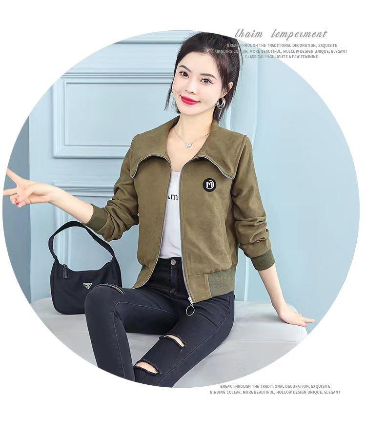 Product Introduction of Áo Khoác Ngắn Lót Lông Cừu / Không Lót Lông Cừu Cho Nữ, Áo Khoác Đồng Phục Bóng Chày Thường Ngày, Phong Cách Chanel Đa Năng Mới, Mùa Xuân Và Mùa Thu 11