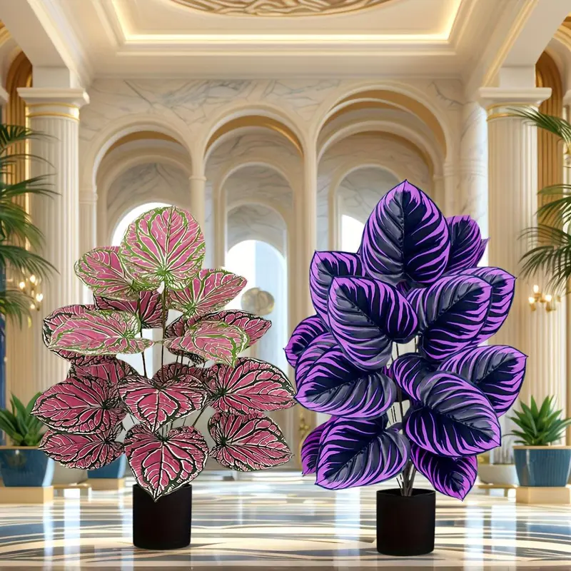 Artificial Plant without Pot, 2 Counts/set Faux Plant, Decorative Plant for Home Living Room Bedroom Dining Room Wedding Party 6
