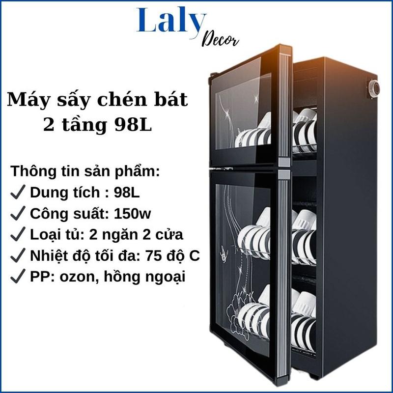 Tủ sấy bát đĩa 2 tầng 98 lít KS-980A dung tích 98 lít- Máy sấy chén bát  - máy sấy bát 2 tầng