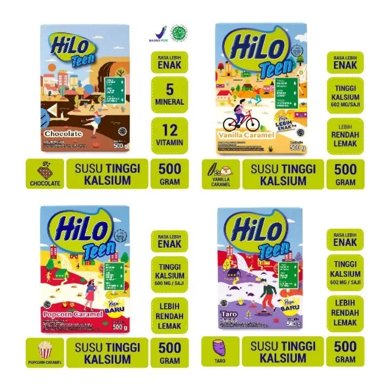 Hilo Teen Chocolate / Vanila Caramel / Taro / Popcorn /Strawberry Milshake 5