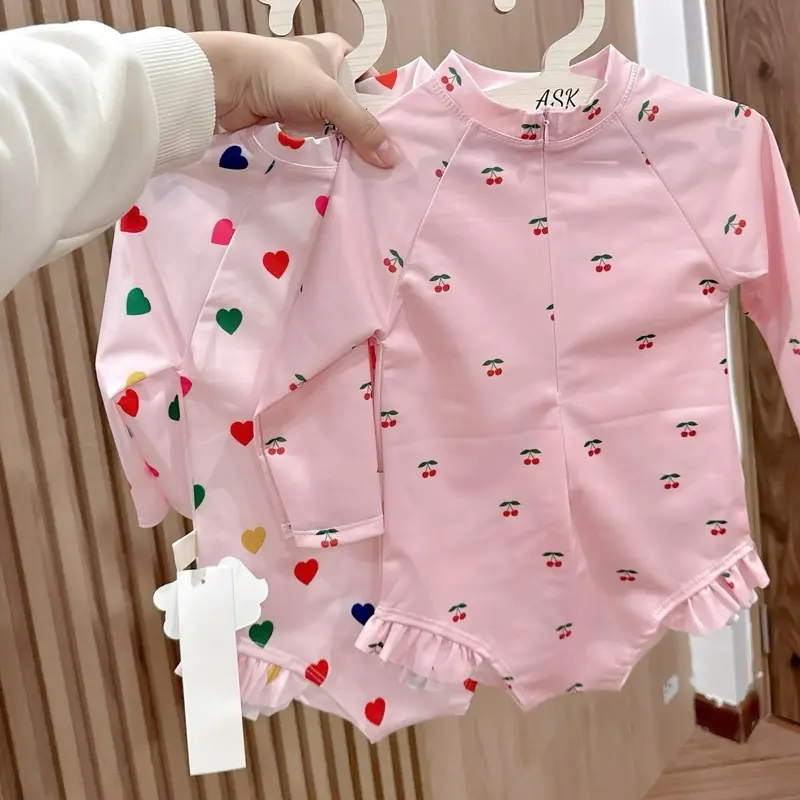 Bộ áo bơi tone hồng cho bé gái