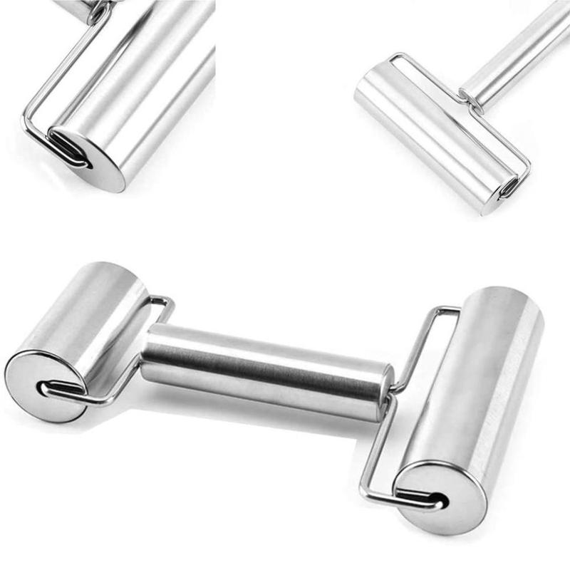 Product Introduction of Stainless Steel Roller Non-Stick Rolling Pin with Handle Pastry Pizza Making Bakery Kitchen Utensils Tool 2