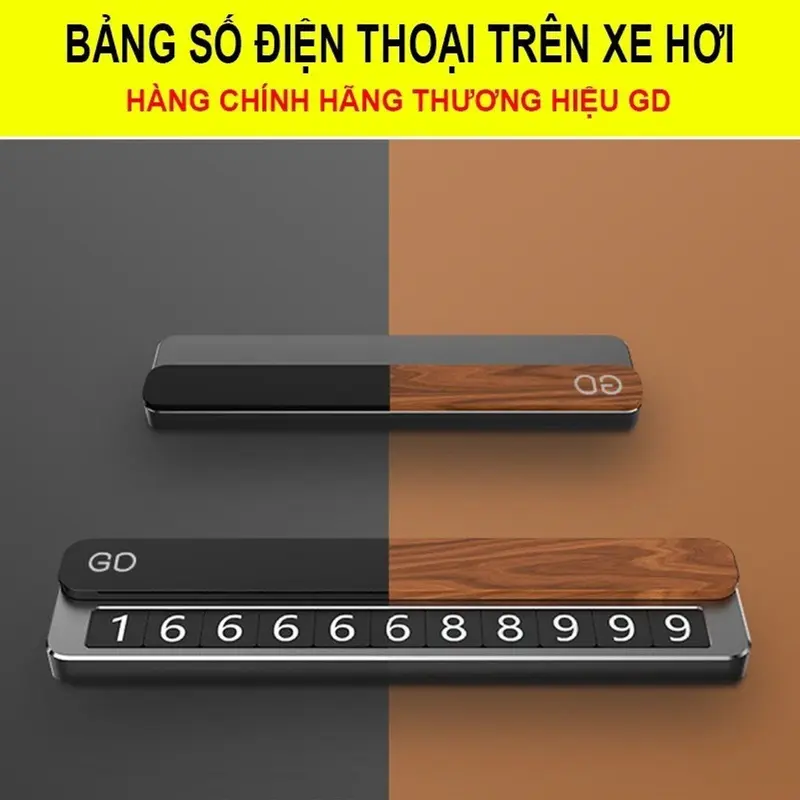 Bảng số GO cao cấp chất liệu kim loại nguyên khối, bảng số đỗ xe có nắp trượt nam châm (HÀNG CÓ SẴN) 5