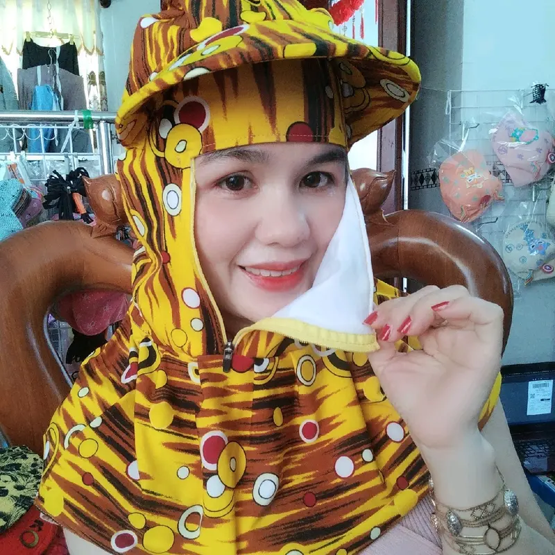Nón khẩu trang khóa kéo bên Hong, vải thun ati-solen-thun gân, tặng kèm 2 quà ngẫu nhiên Women Nữ 5