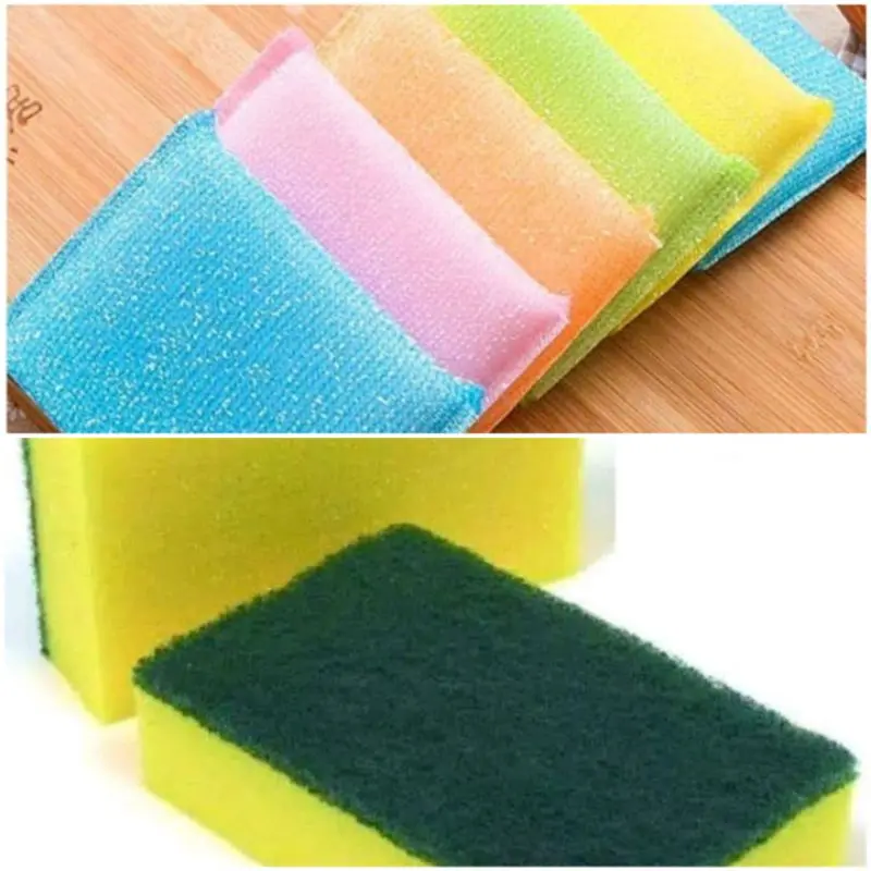 Spon cuci piring warna warni serbaguna murah 1 pcs plastik Tahan Lama