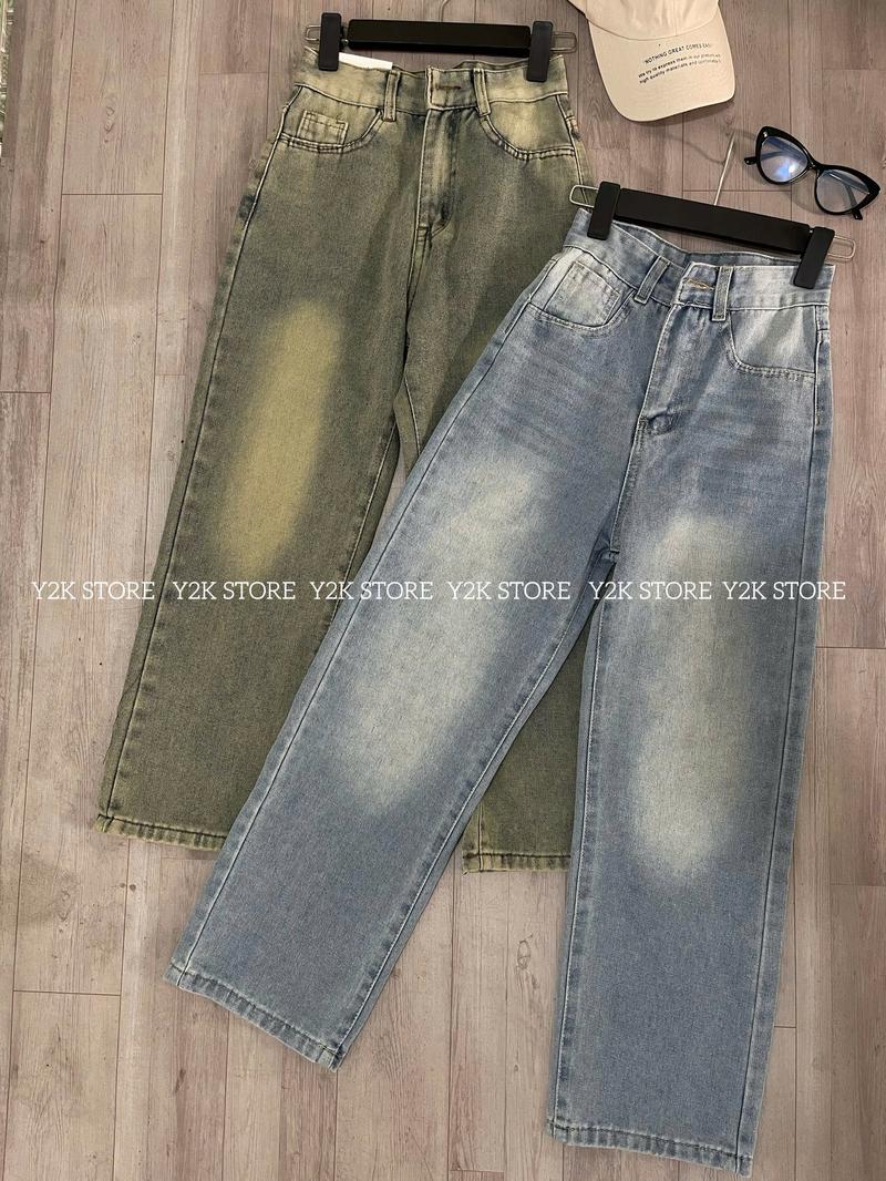 Product Introduction of (SUÔNG NẤM LÙN) Quần Jean Suông Wash màu xinh xắn cá tính dễ phối đồ cho Nấm lùn Women 39