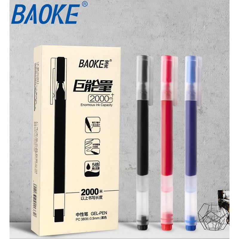   Hộp 12c  Bút gel Baoke - PC3808 - 2000m - vô địch về mực 