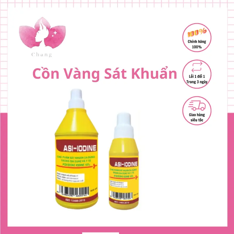 Dung Dịch Sát Khuẩn Dụng Cụ, Vết Thương - Cồn Vàng Povidine Dùng Trong Spa TMV Làm Sạch