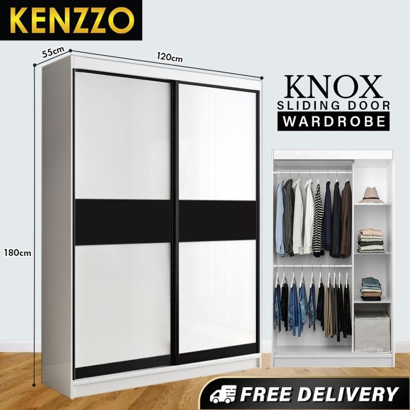Free Delivery & Installation !! KENZZO 180*120*55 CM 2 doors sliding wardrobe/large wardrobe/cabinet/sliding wardrobe 1