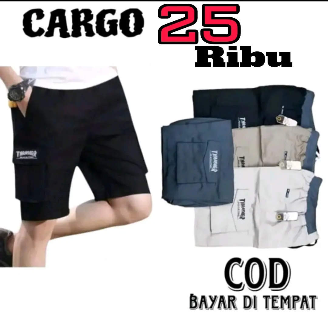 CELANA CARGO PENDEK CLASIK POLOS