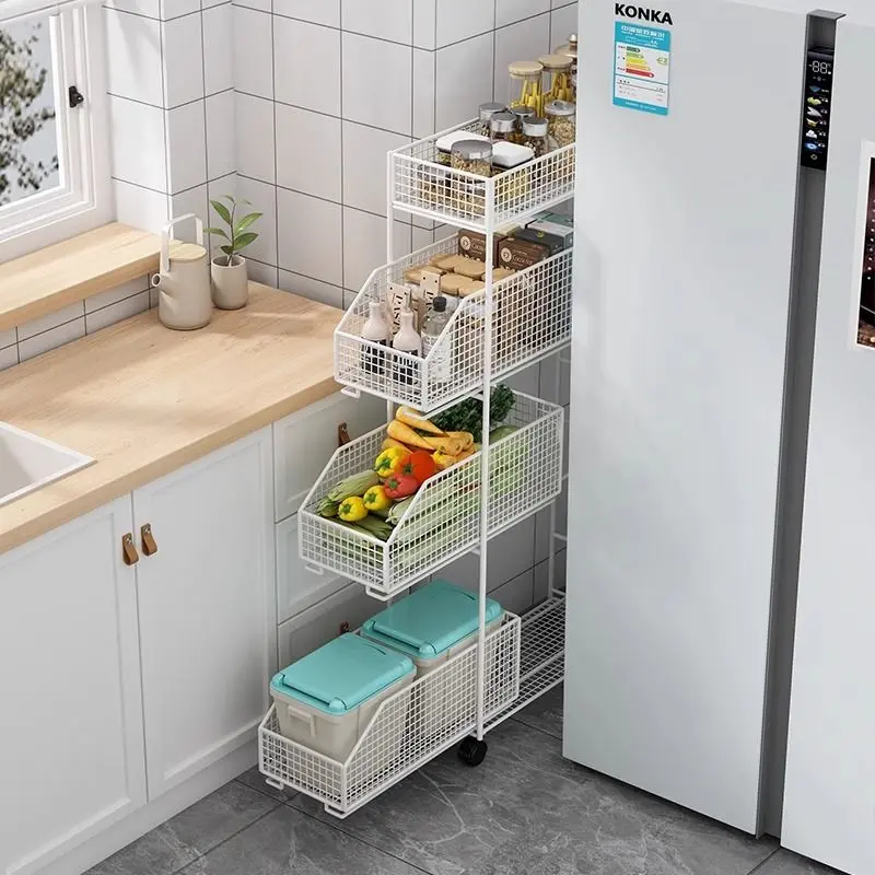 Giá Để Đồ Nhà Bếp, Thiết Kế Vết Nứt, Ngăn Kéo Gia Dụng, Hộp Đựng Gia Vị Và Gia Vị, Có Thể Di Chuyển, Đa Chức Năng, Thích Hợp Để Lưu Trữ 0
