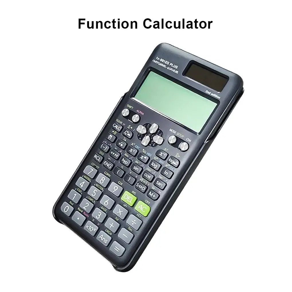 Multifunctional Calculator PLUS Portable Exam Scientific Vector Test Calculators Electric Counter for Students School Office