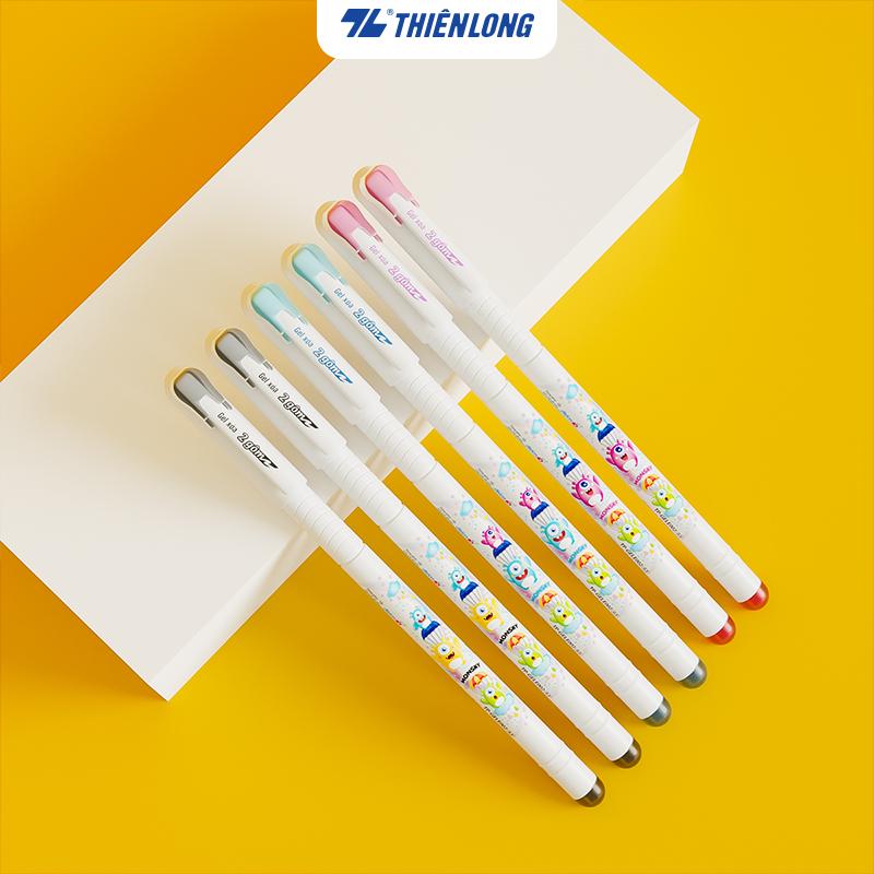 Bút gel xóa được Mazzic Thiên Long ngòi 0.5mm có gôm trên thân phù hợp học sinh
