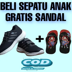 SEPATU NEC WYLESIA ANAK SEKOLAH PAUD TK SD HITAM / SEPATU MURAH ANAK PRIA WANITA Fashion