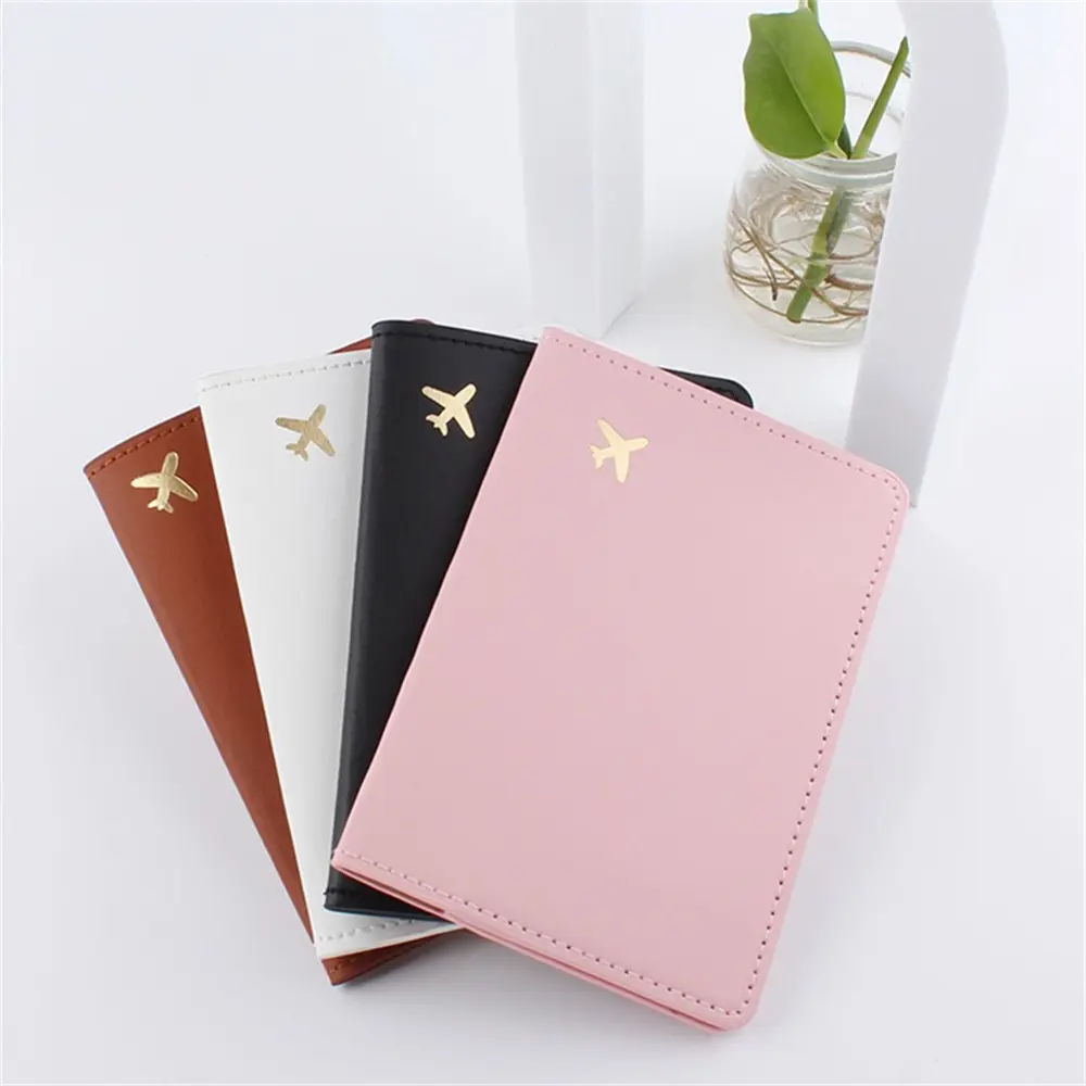 Airplane Pattern Passport Cover Luggage Tag Passport Cover Case Set