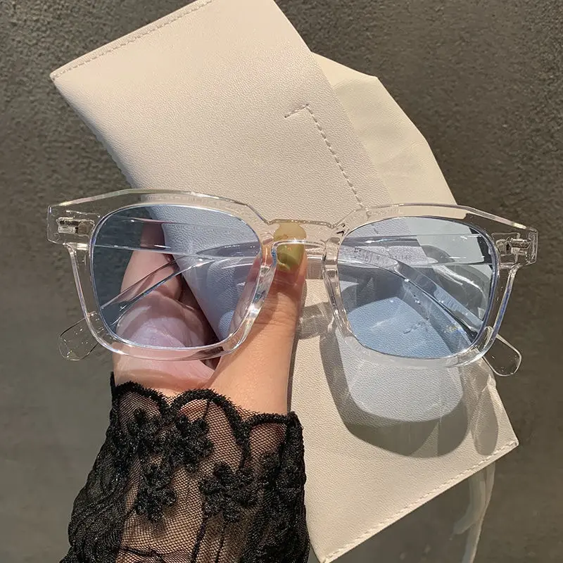PL-WW007 Kacamata Wanita Pria Optik Anti Sunglass Dengan Fashion Sunglasses Kacamata Hitam Black Blue Eyewear 4