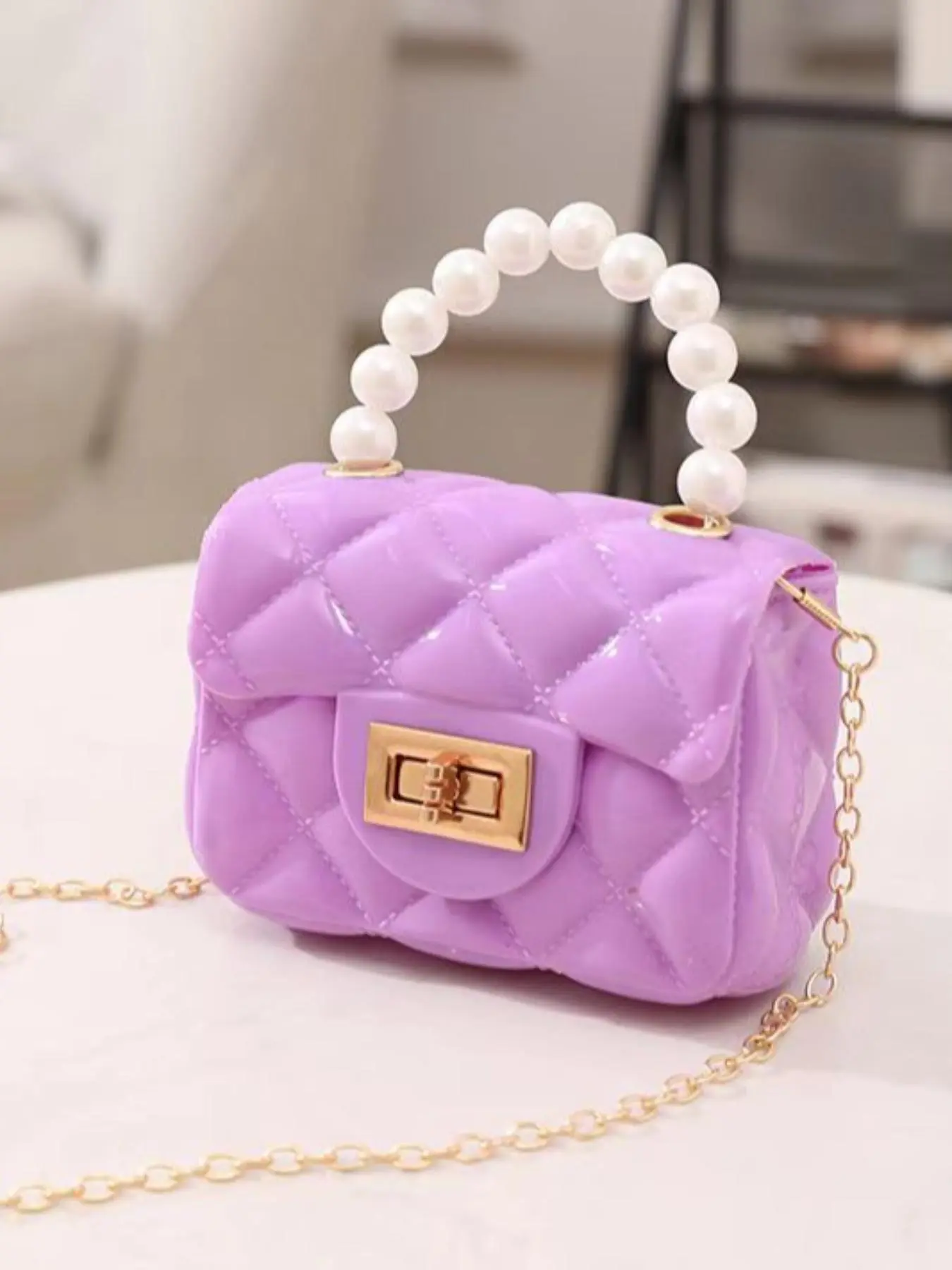Women's Fashionable Quilted Design Novelty Bag, Casual Versatile Solid Color Handbag with Chain Strap, Trendy All-match Crossbody Purse Bag for Daily Use