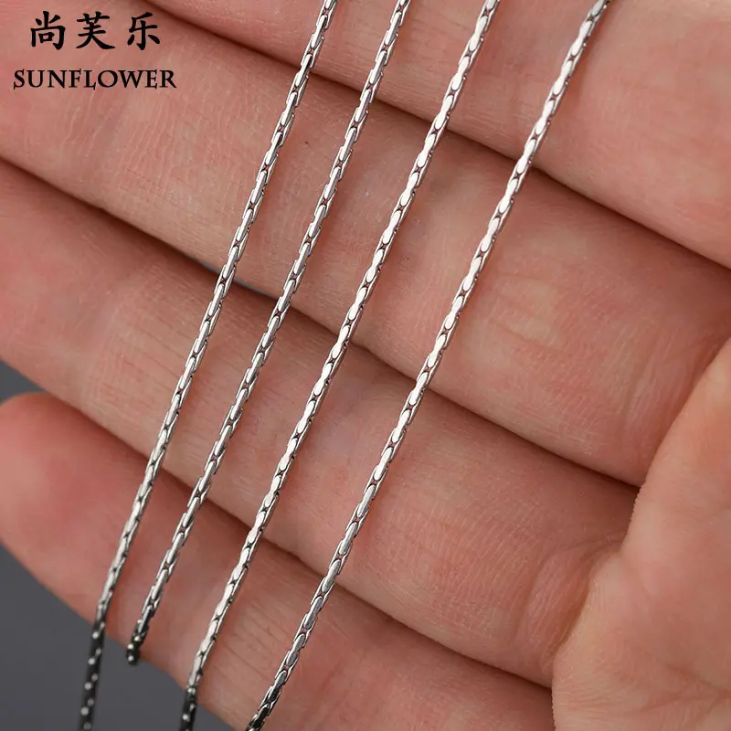 Japanese and Korean Fashion Exquisite Titanium Steel Women's Necklace Fresh Clavicle Chain Hammer round Chain Pure Necklace Ornament Accessories Wholesale
