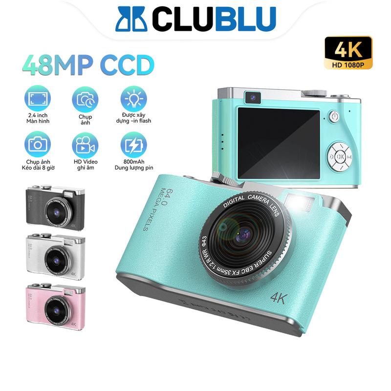 -CLUBLU- Máy Ảnh Kỹ Thuật Số Selfie LK-003 Camera Kép Mini Digital 4K Video Cho Học Sinh Retro Chụp Ảnh