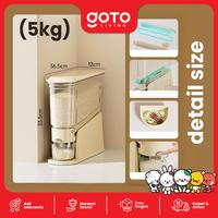 Gambar REJUVE (Promo Terbatas) Goto [COD] Riselin Rice Dispenser Tempat Wadah Penyimpanan Beras 5KG 10KG - 5KG dari Goto Living Kota Tangerang 3 Tokopedia