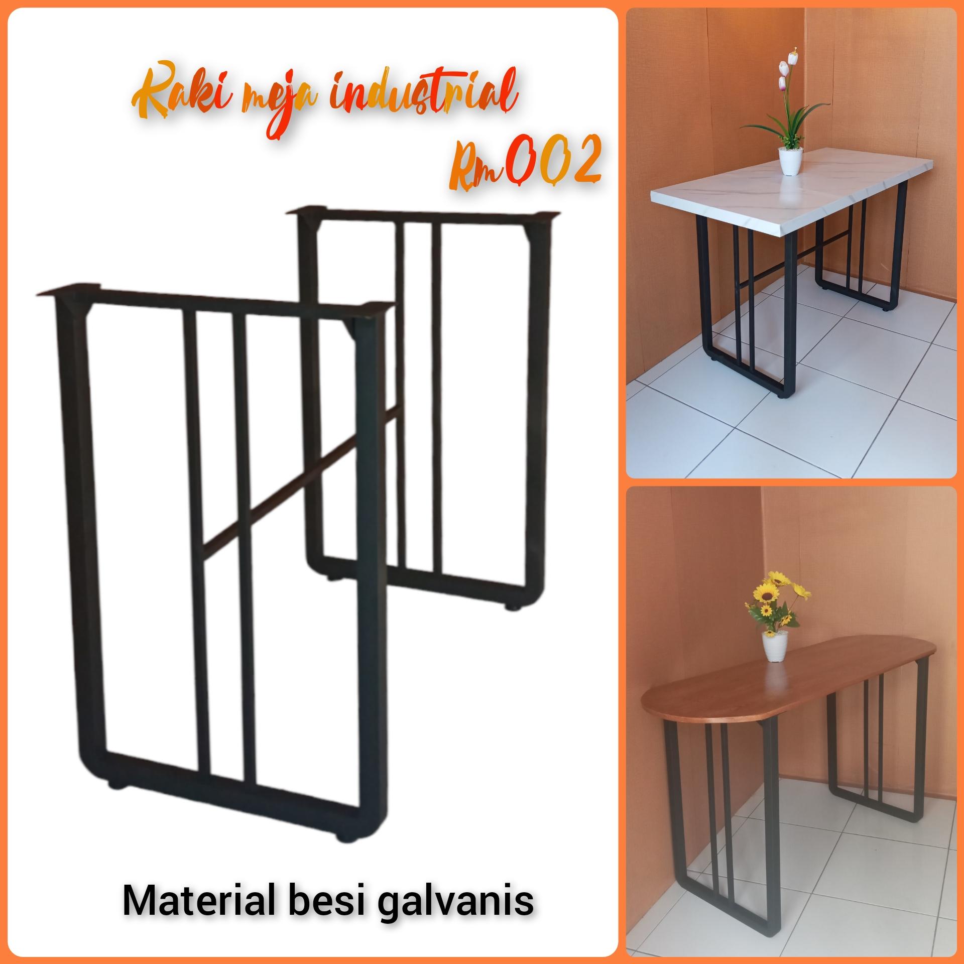 Rajameja Kaki Meja Besi Industrial / Kaki Meja Minimalis Rm002 / Kaki Meja Laptop Hitam Besi Asli Furniture