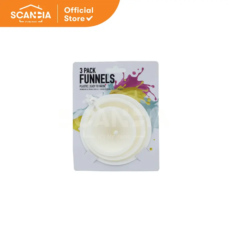 SCANDIA Corong Plastic Funnel With Handle 3Pcs (KA0144) 2