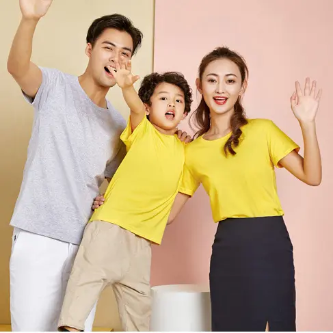 Áo thun CỔ TRÒN nam nữ kiểu trơn tay ngắn, T-shirt made from thick stretch cotton fabric