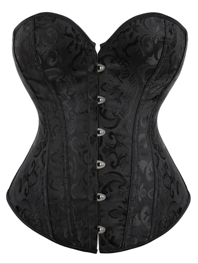 Product Introduction of Women's Floral Print Lace Up Shapewear Tube Top, Fashionable Grommet Eyelet Corset Top for Daily Wear, Tummy Control Shaper for Women 6