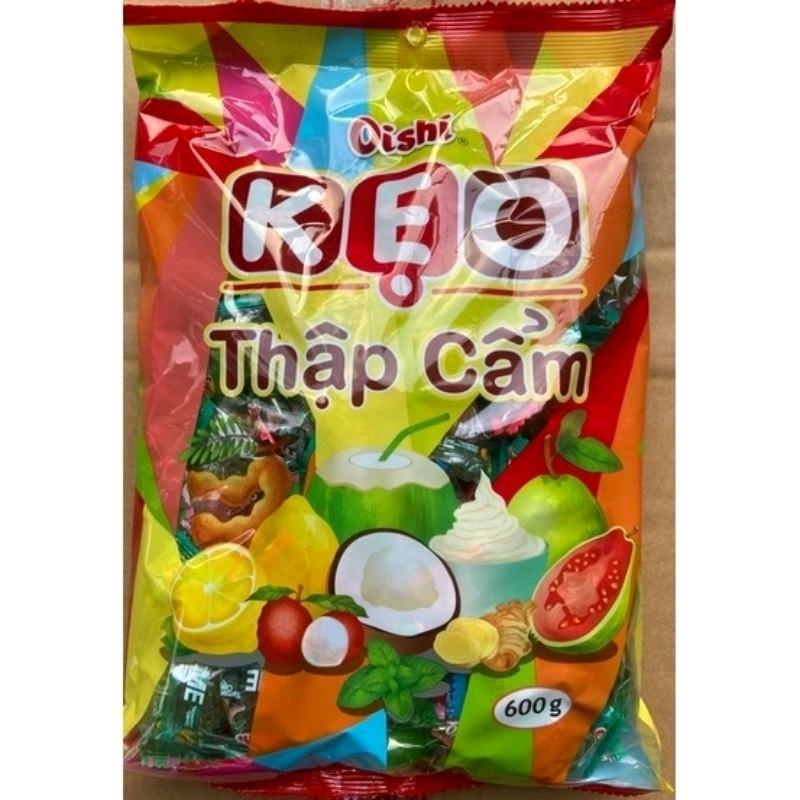  Kẹo thập cẩm Oishi gói to 600g Chua Snack 